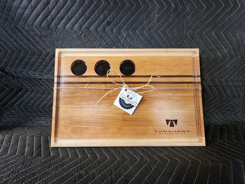 12'' x 18'' Edge Grain Cherry Wood Cutting Board