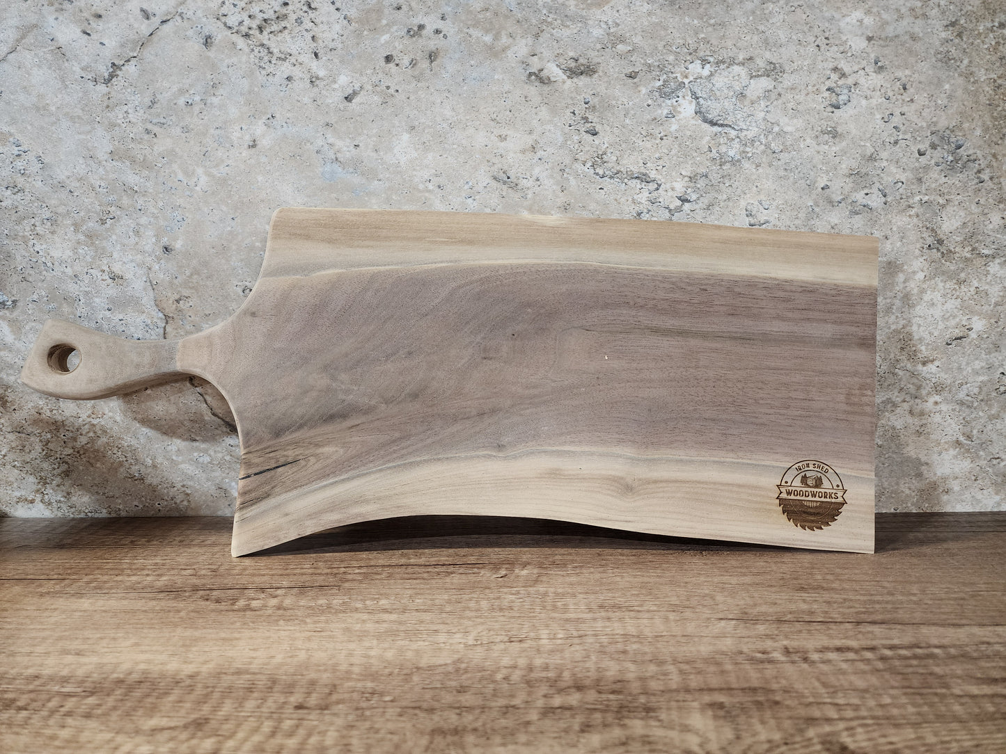 18" Dark Walnut Charcuterie Board with custom lettering