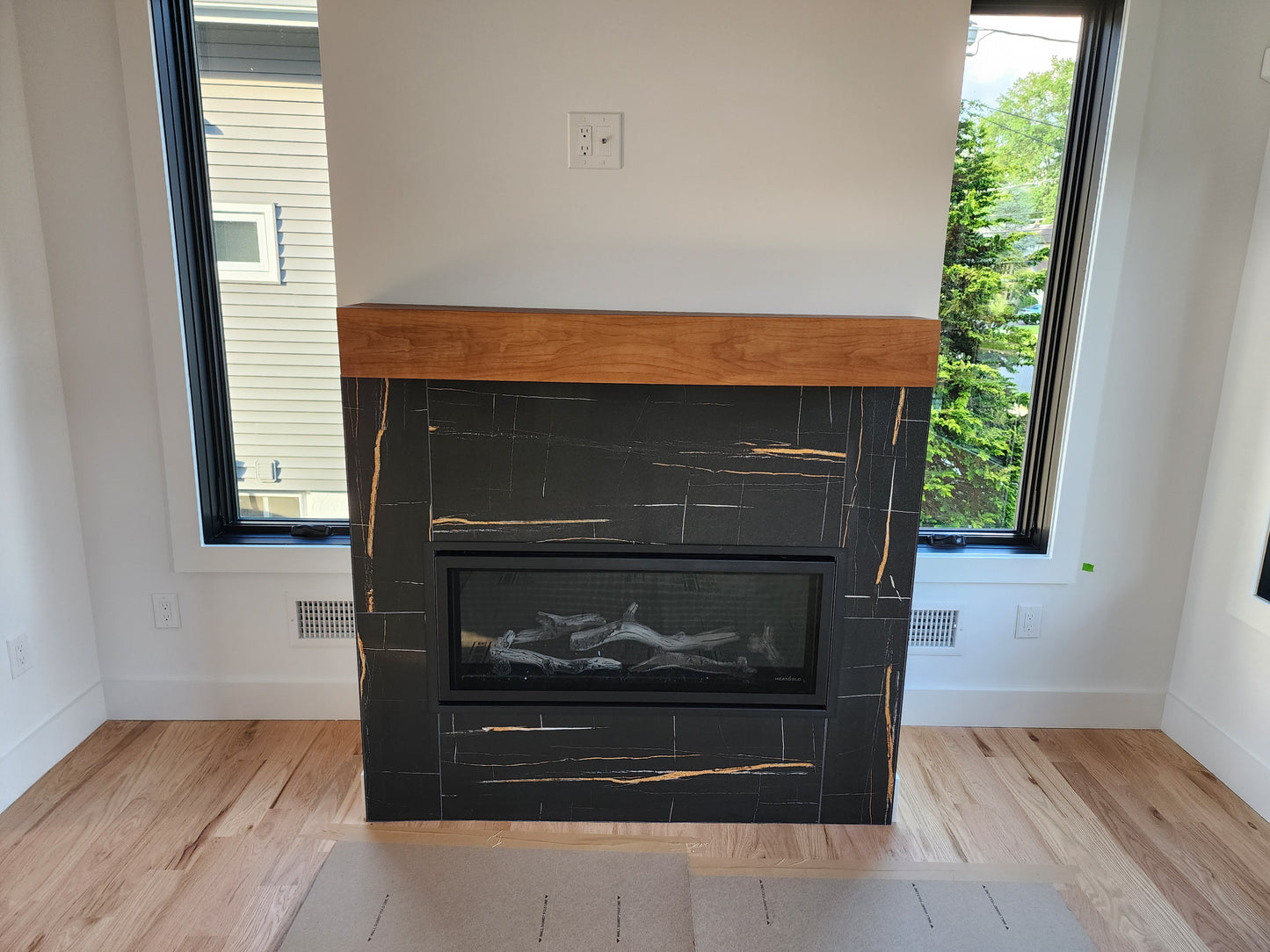 5' Dark Walnut Floating Shelf / Box Mantel