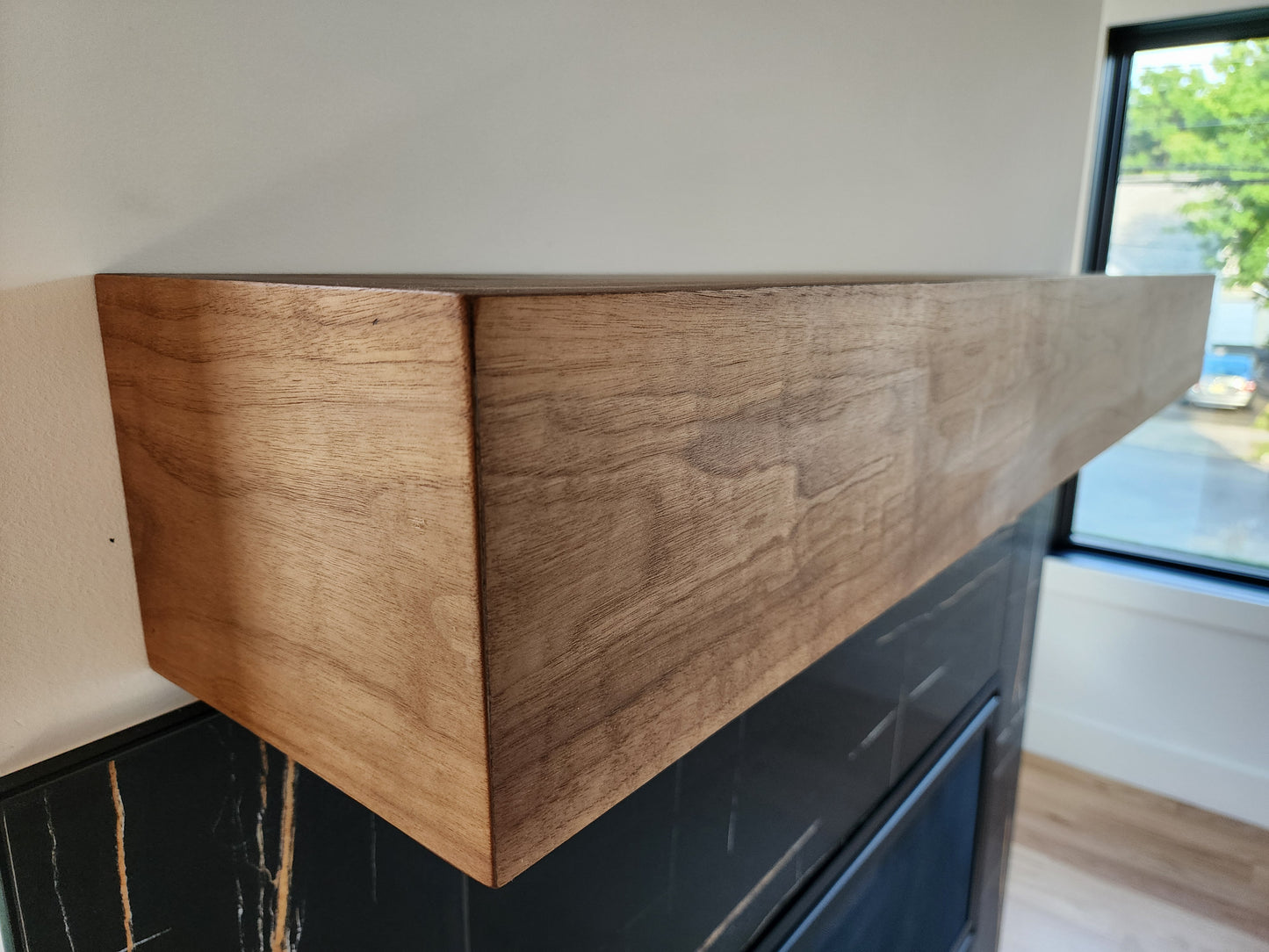 5' Dark Walnut Floating Shelf / Box Mantel